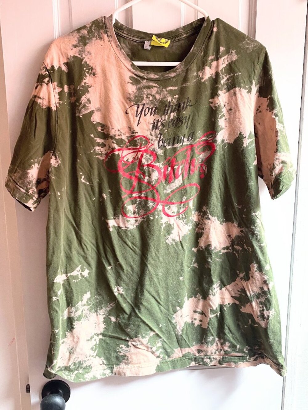 Truth Lizard "You Think It's Easy Being a B*tch?" Vintage T-Shirt Tie Dye Sz XL